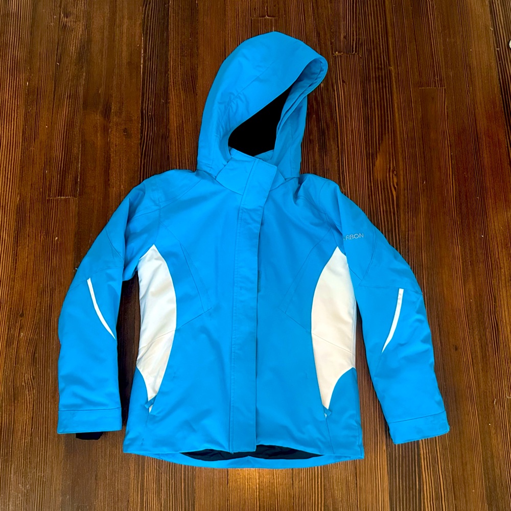 Girls Karbon Ski snowboard, snow waterproof insulated winter Jacket in kids 12.